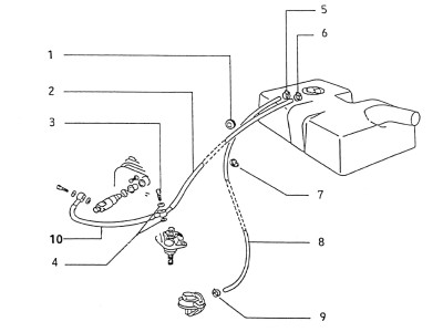 Fuel tank feeding - Pipe-a c pumple - Fuel return pipe